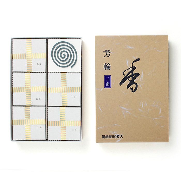 日本进口 松荣堂 芳轮 二条 涡卷型 白檀 盘香 德用品 60枚 现货