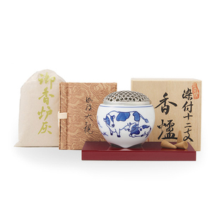 日本原装 老香堂 源右衛門 干支香炉丑伽罗大观塔香香灰套装 现货