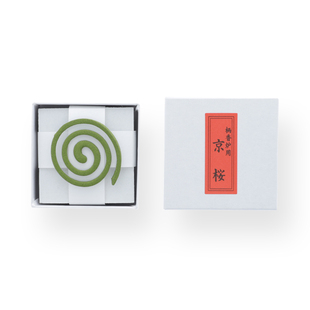 日本原装 京樱 松荣堂 柄香炉 白檀 盘香 甘酸爽朗 家居净化 现货