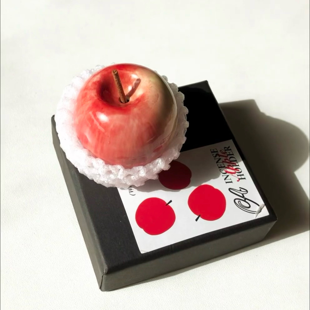wuusee 可爱苹果香插礼盒手工陶瓷线香插ins风高颜值摆件礼物,家居饰品,香托/香盘/香座/香插,淘宝优惠券,粉丝福利购,淘宝优惠卷