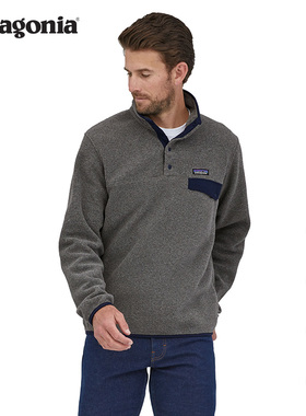 patagonia巴塔哥尼亚男士套头抓绒上衣防风保暖抓绒衫Snap-T25551