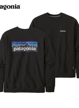 patagonia巴塔哥尼亚秋冬中性P-6 Logo加绒加厚保暖套头卫衣39657