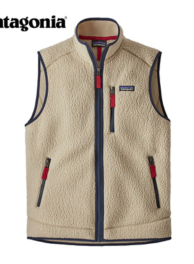PATAGONIA巴塔哥尼亚户外立领Retro 男抓绒背心保暖夹克马甲22821