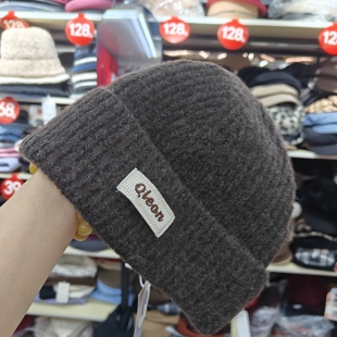 恰伊儿帽子单层毛线帽男女同款休闲户外保暖帽针织帽瓜皮帽毛线帽