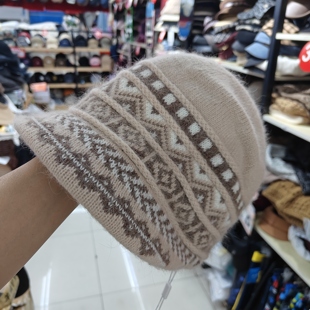 佳艺中老年人针织帽女士秋冬天老太太帽加绒加厚防寒保暖毛线盆帽