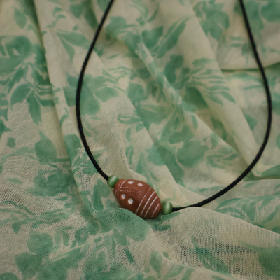 非洲马里旅行带回孤品部落手工陶珠琉璃串珠项链