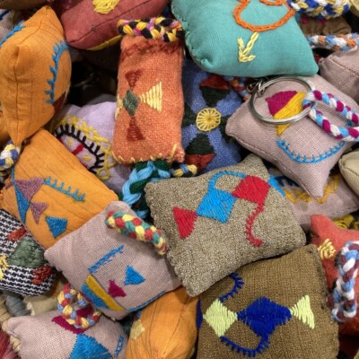 埃及锡瓦游牧部落仪式手工刺绣钥匙挂包挂