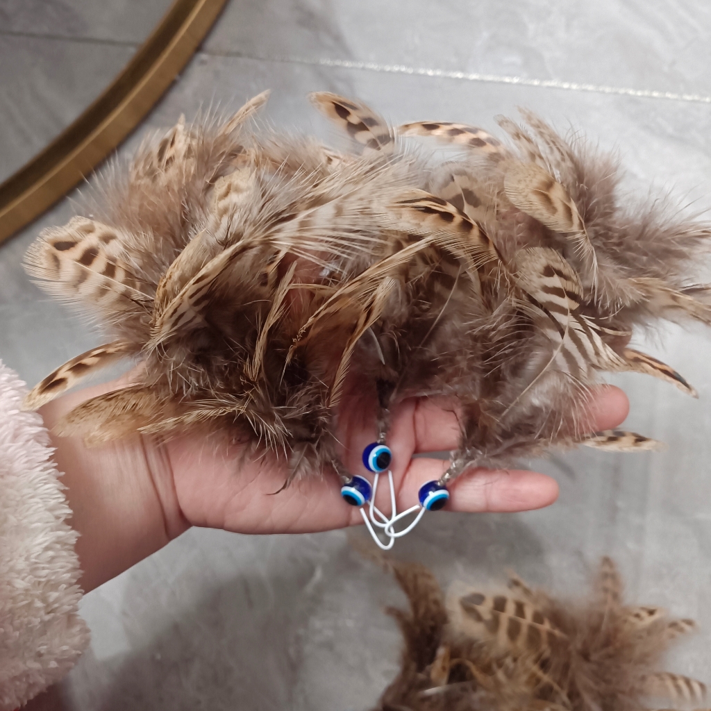 真羽毛 新疆特色哈萨克名族恶魔之眼挂件家里窗帘车里结婚