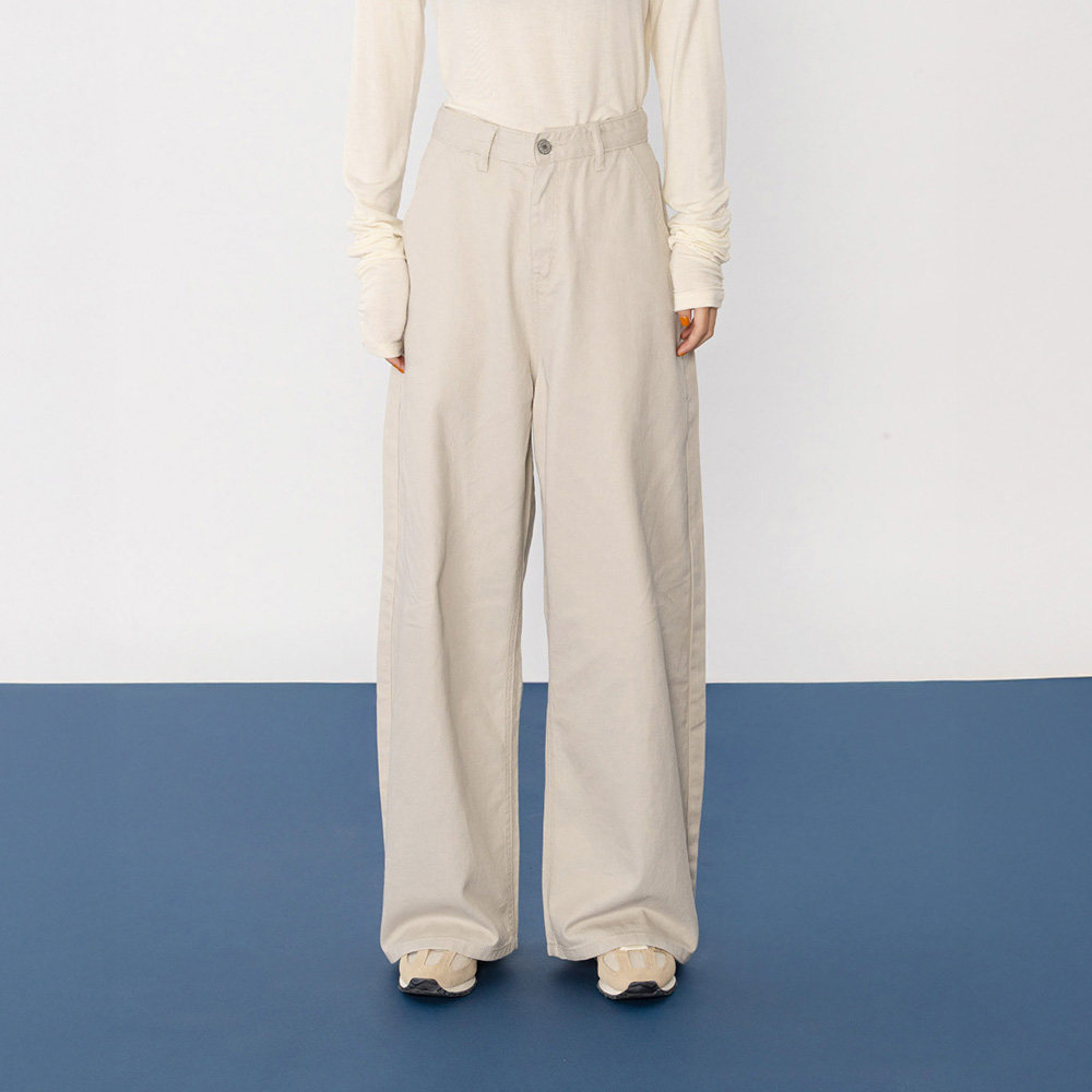 QUEENSHOP 2025秋冬新品女装后口袋蝴蝶结造型斜纹长裤