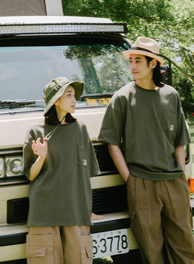 2025春夏 户外亲子装系列休闲基本款单口袋OD织标短袖T恤01039243