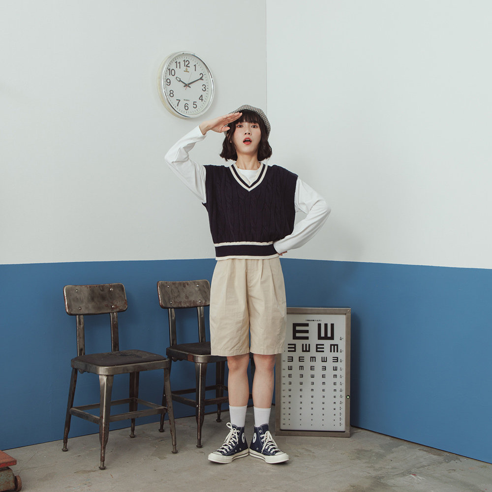 QUEENFASHIONSHOP纯棉五分短裤