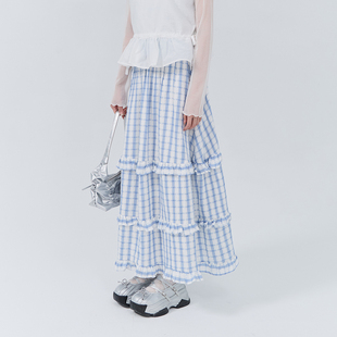 QUEENSHOP 2026春夏新品女装多层荷叶剪接蛋糕长裙03021769
