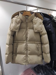 短款羽绒服女90白鸭绒面包服加厚可脱卸连帽防寒冬装内置腰带显瘦