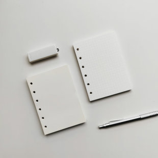 A7宽版空白120克书写纸内页手帐小尺寸替芯40张适配六孔活页夹本