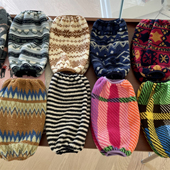 子防污防脏保暖套袖 费尔岛印花摇粒绒柔软套袖 成人衣服袖 手套女士