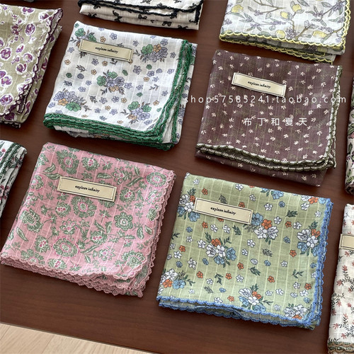 锁边高级感丝巾方巾领巾围巾头巾