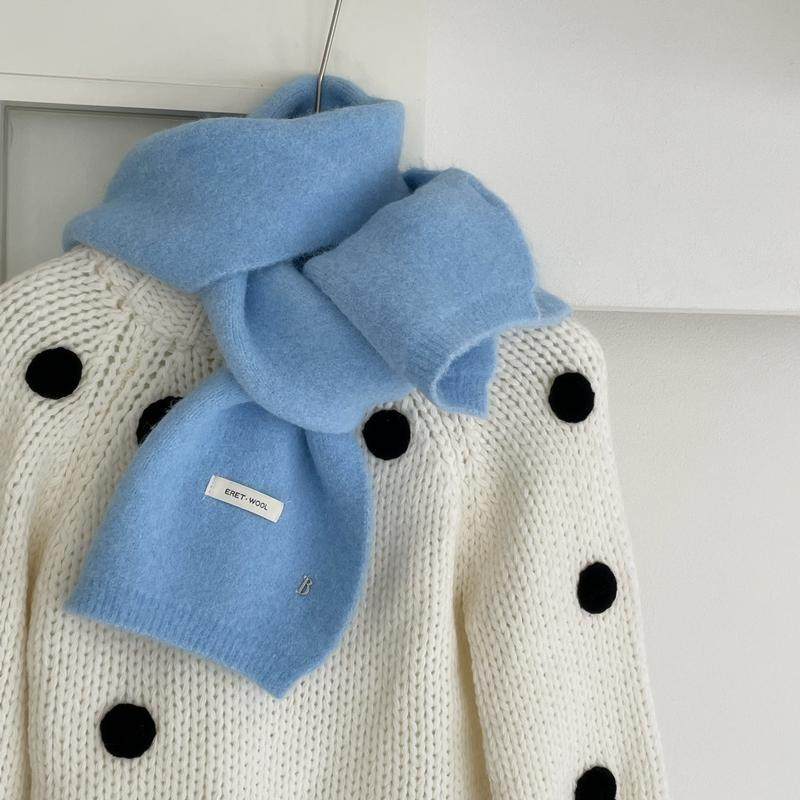 英文字母B金属小吊坠温柔奶油色系韩系奶蓝围巾秋冬季保暖围脖女,服饰配件/皮带/帽子/围巾,围巾/丝巾/披肩,淘宝优惠券,粉丝福利购,淘宝优惠卷