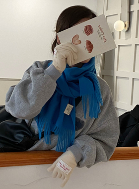秋冬流苏韩版男女多色围巾围脖