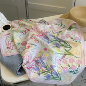 田园风碎花发带丝巾少女腰部装 饰夏季 海边沙滩防晒抹胸头巾小方巾