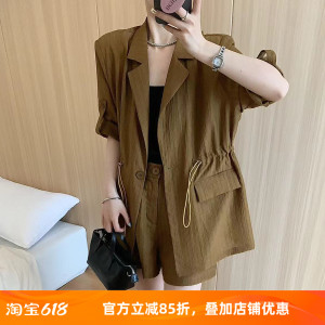 短裤西装套装女夏装2024新款欧洲站欧韩货洋气减龄时尚短袖两件套
