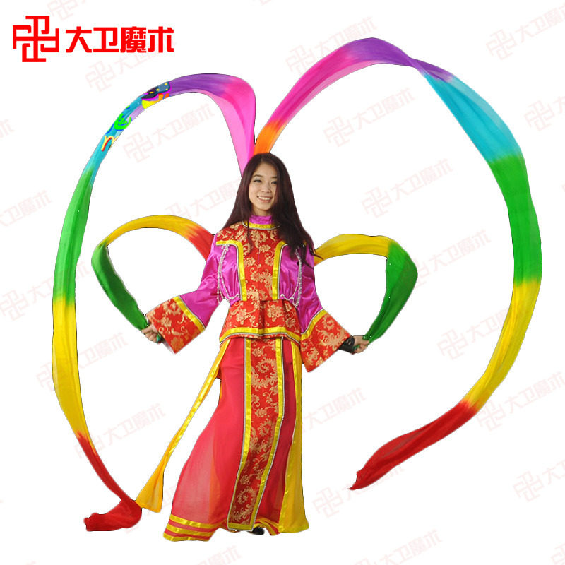 大卫舞台魔术道具花类魔术彩虹水袖变花束杨璐璐变伞才艺表演