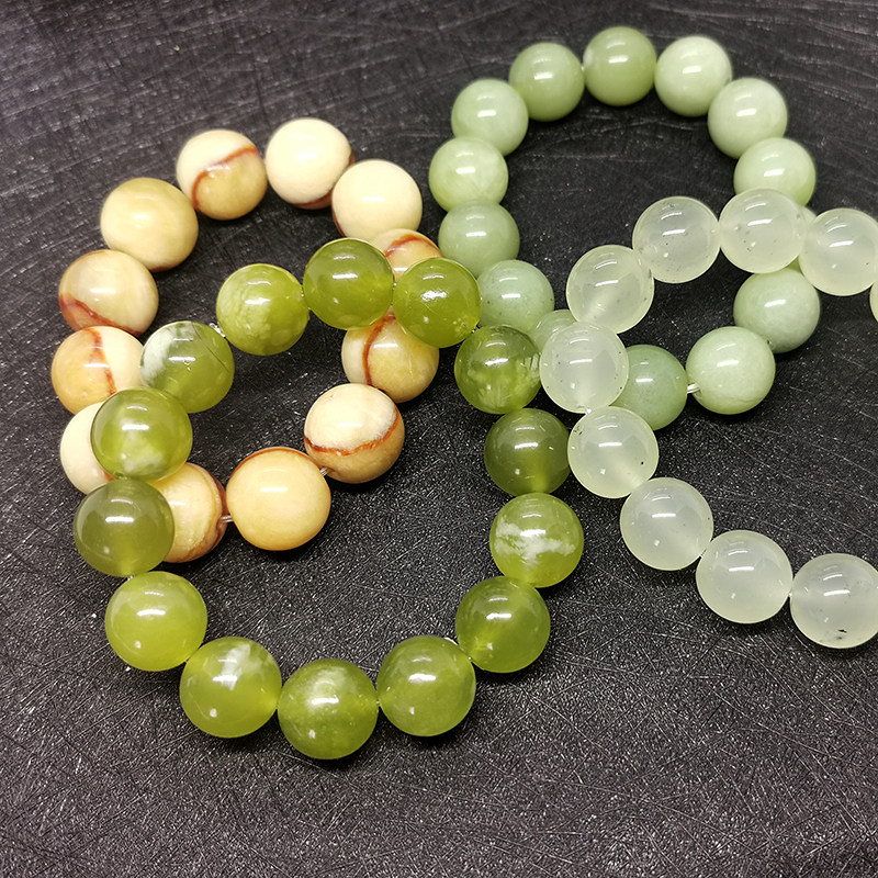 纯天然岫玉花玉手链男款手串女款包邮非和田翡翠孤品实拍店铺千款