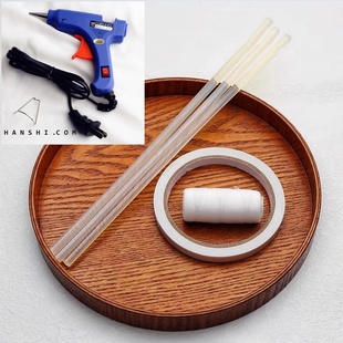 带开关热熔胶枪弹力线qq线双面胶热融胶棒7mm手工diy发饰工具套装