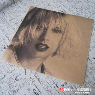 TaylorSwift霉霉海报泰勒斯威夫特大尺寸正方形牛皮纸定制装饰画