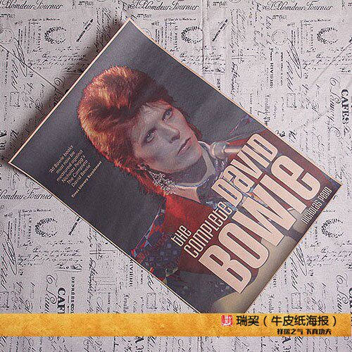 大卫鲍威海报david bowie英国摇滚音乐家酒吧宿舍牛皮纸复古定制