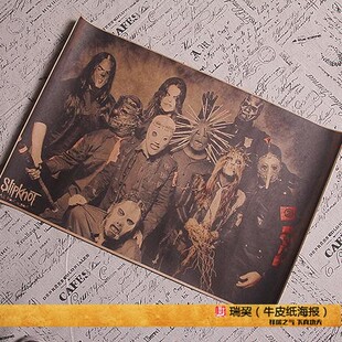 活结乐队海报slipknot欧美欧美重金属摇滚乐队酒吧装饰画定制翻印