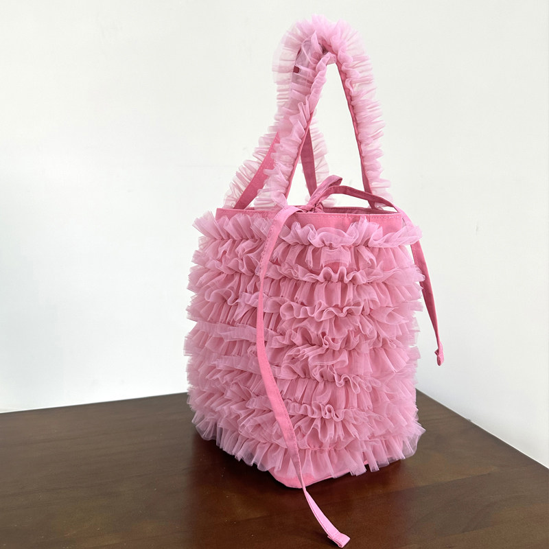 希厘自制腋下蛋糕裙子包纯色网纱水桶包女士手提包甜美仙女斜挎包,箱包皮具/热销女包/男包,通用款女包,淘宝优惠券,粉丝福利购,淘宝优惠卷