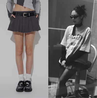 gatelessCHINOPLEATS半身短裙