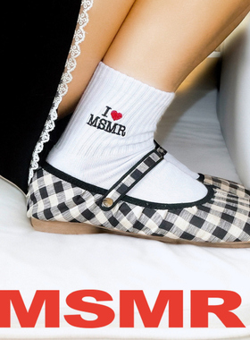 韩国代购 MSMR Logo Quarter 三色 短袜