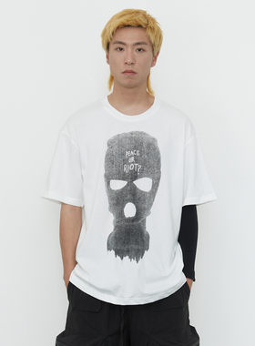 纽约潮牌Profound Foundation支线 头套印花重磅短袖宽松情侣tee