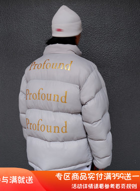 纽约潮牌Profound Foundation支线 基础纯色logo加厚面包羽绒棉服
