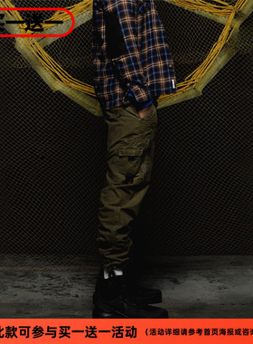 美国潮牌publish matte机能风 洗水做旧 休闲裤 绑腿束脚工装裤