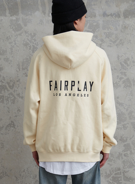 【清仓特价】XMXX联名Fairplay背后logo宽松连帽外套拉链卫衣帽衫