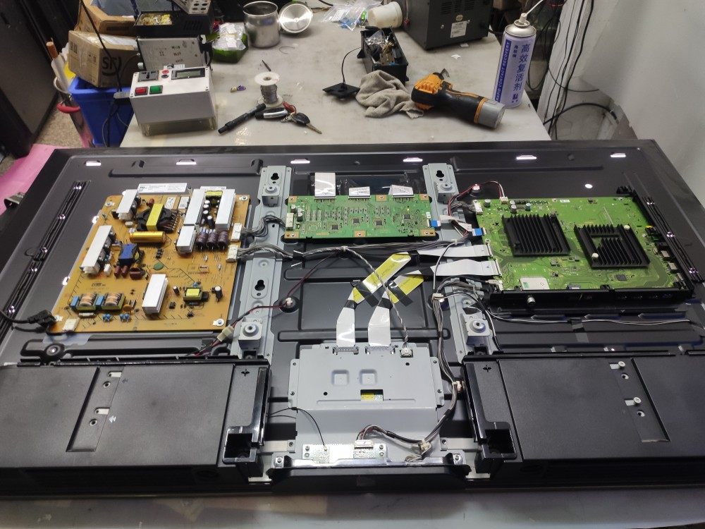维修索尼KD-65/55X9000F主板1-983-249-31无电源不开机红灯闪等