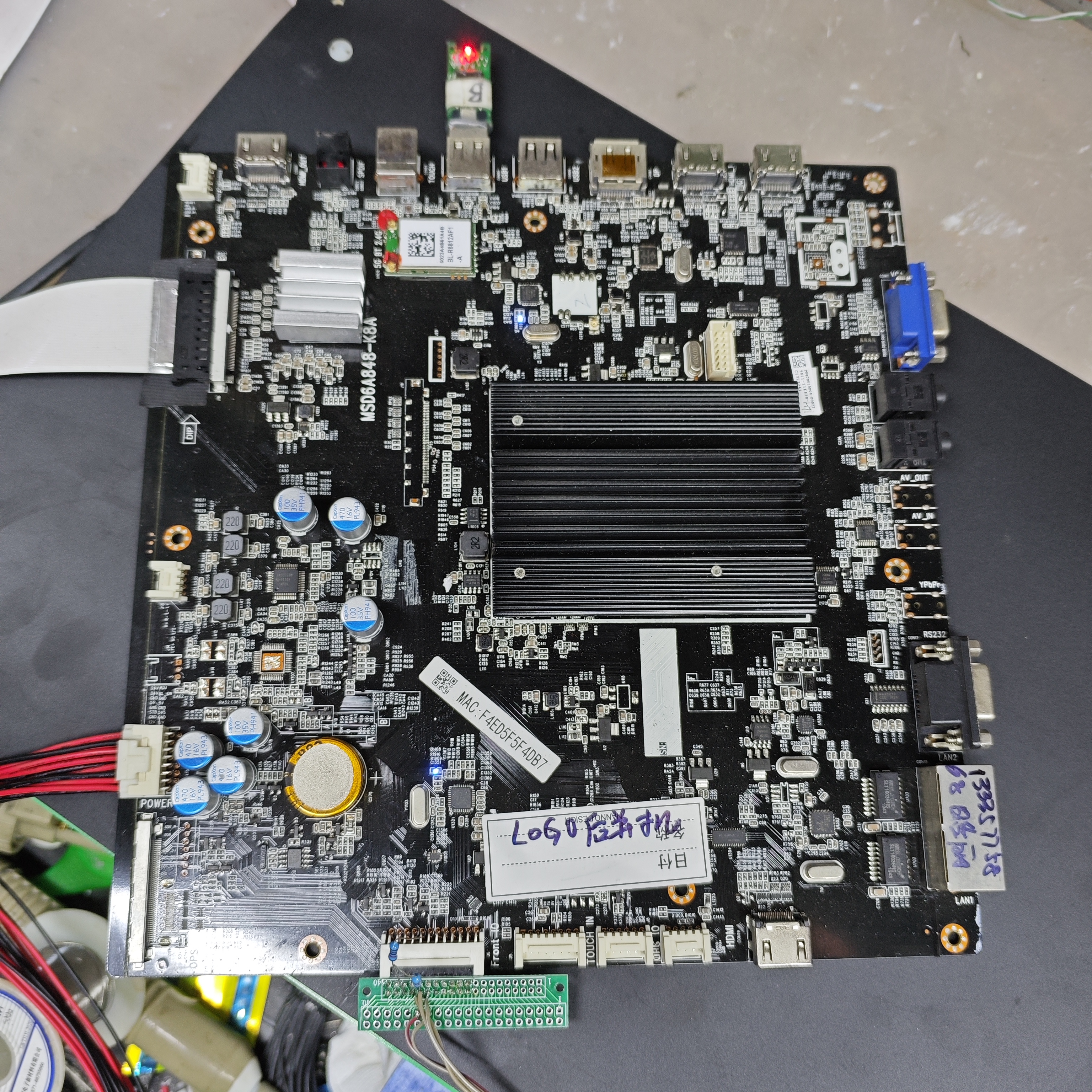 维修皓丽86W11H-K/98M3一体机主板MSD6A848-K8A重启无图像不开机