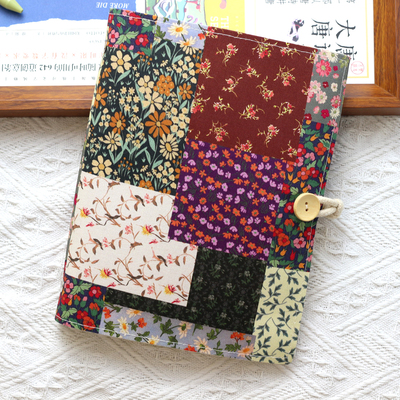 星云里原创碎花拼布A5A6布艺本子活页手帐本记事日记日程礼物集章