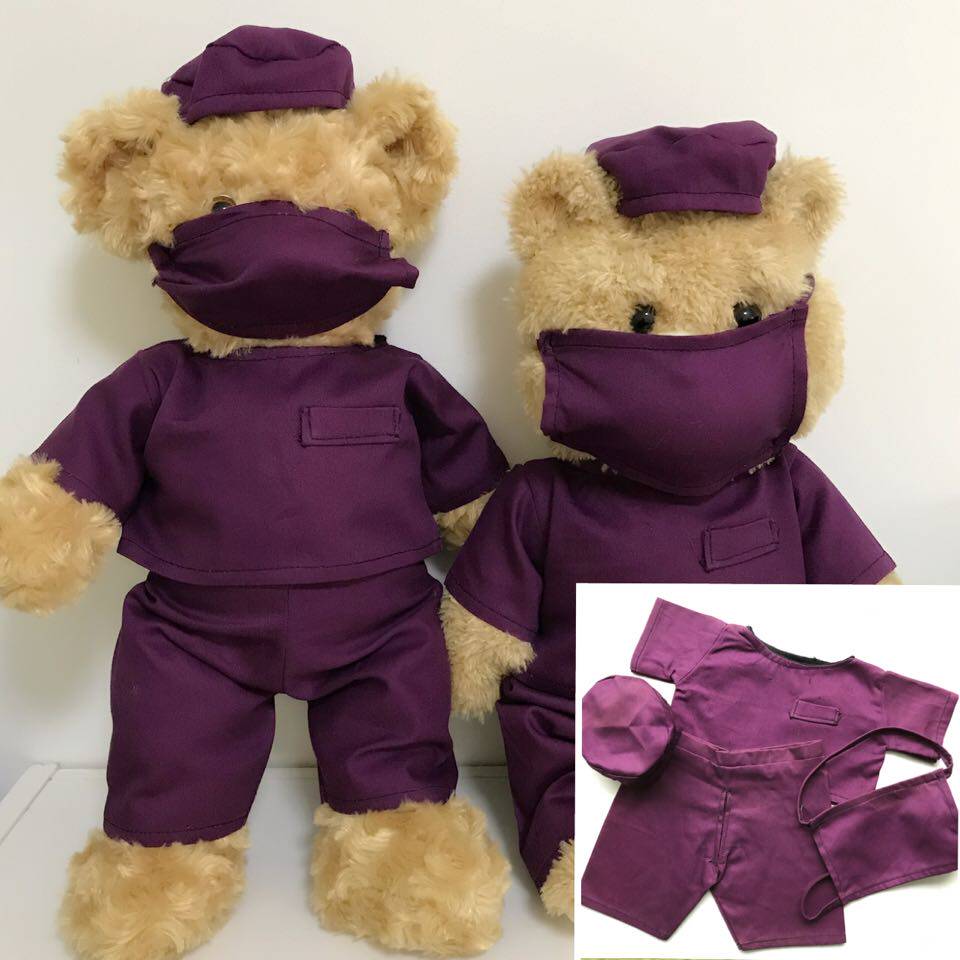 顽主创意手工公仔熊泰迪熊duffy 熊服饰 医生手术服