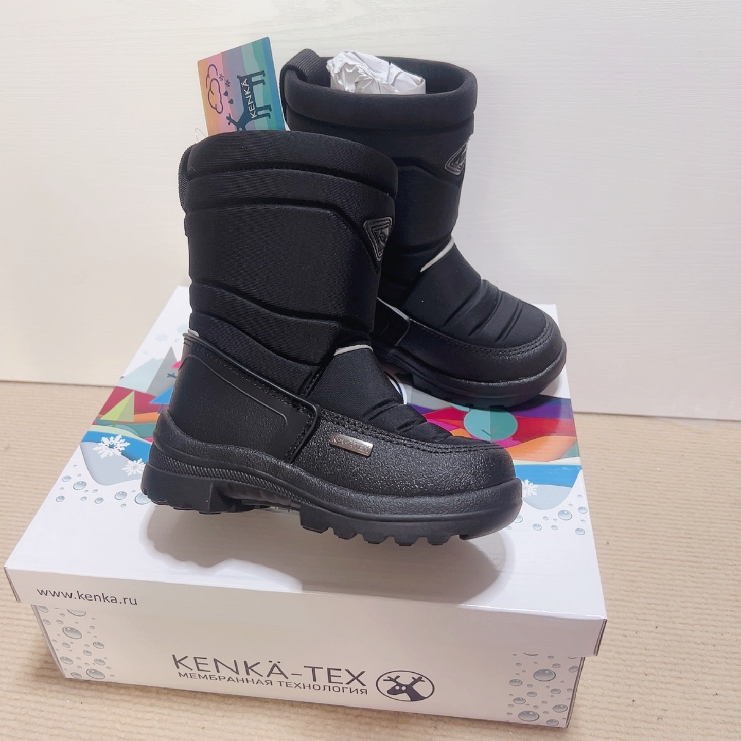 外贸俄罗儿童雪地靴羊毛防滑防水