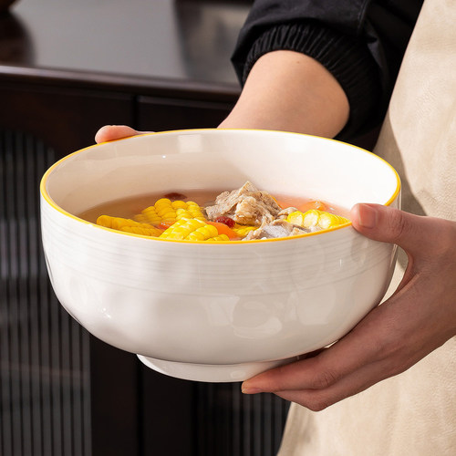 陶瓷家用米饭碗新款简约纯色饭碗釉下彩高颜值吃饭碗酸奶碗汤碗