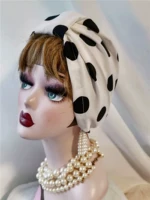 Не бойтесь большой точки, Hepburn Hypenfeng Baotou Hat Headhoma Hat Retro Party Ведите, чтобы нарядить шляпы