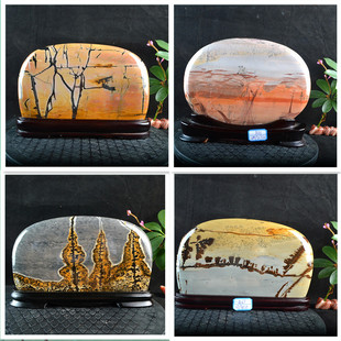 天然石头草花石奇石原石桌面摆件国画石原石头画面石观赏石景观石