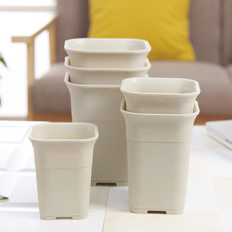 塑料方形高腰万象盆加厚树脂盆 多肉植物花盆 磨砂加厚小中大花盆