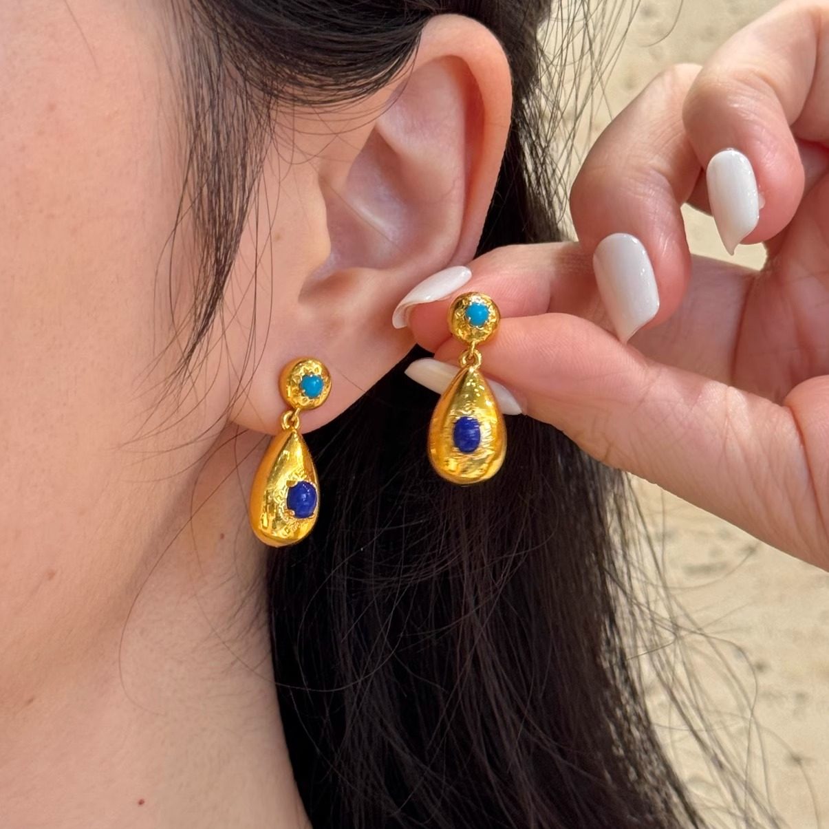 深圳黄金女耳环足金999美松耳钉女士青金耳饰礼盒带证书支持复检