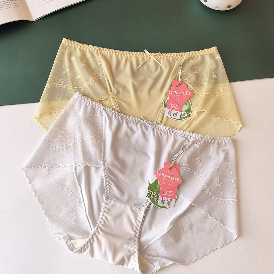 彩田新品性感蕾丝速干三角女内裤