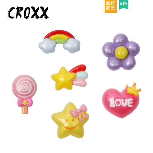CROXX 洞洞鞋配饰鞋星星彩虹鞋花crocs装饰扣diy鞋扣适配Crocs