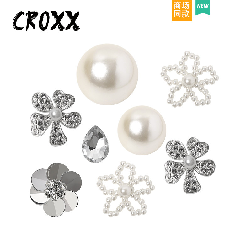 CROXX洞洞鞋配饰花朵鞋扣珍珠水钻高级感DIY鞋花适配Cross/Crocs图片